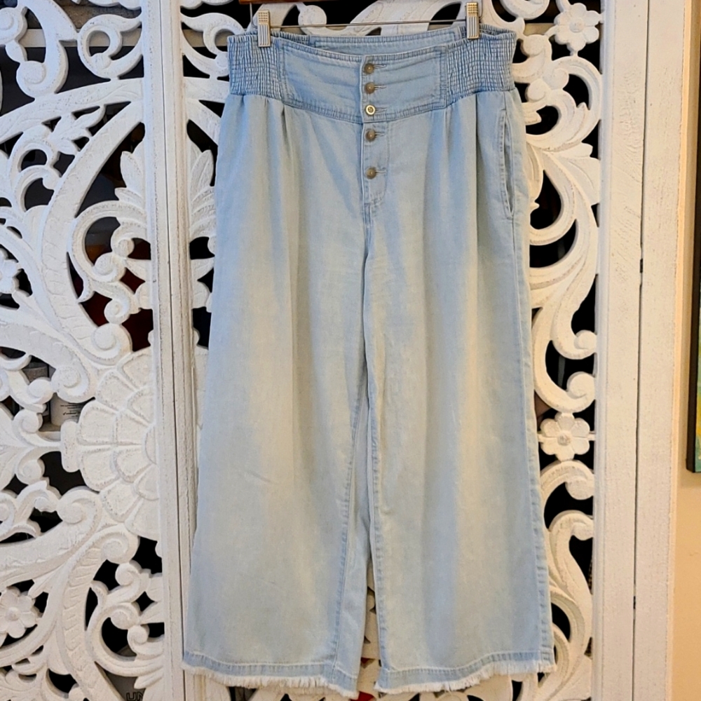 Free People Marcel Denim Bleach Wash size 31